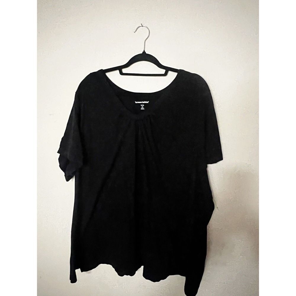 Woman Within 4X Black‎ Top Short Sleeve
